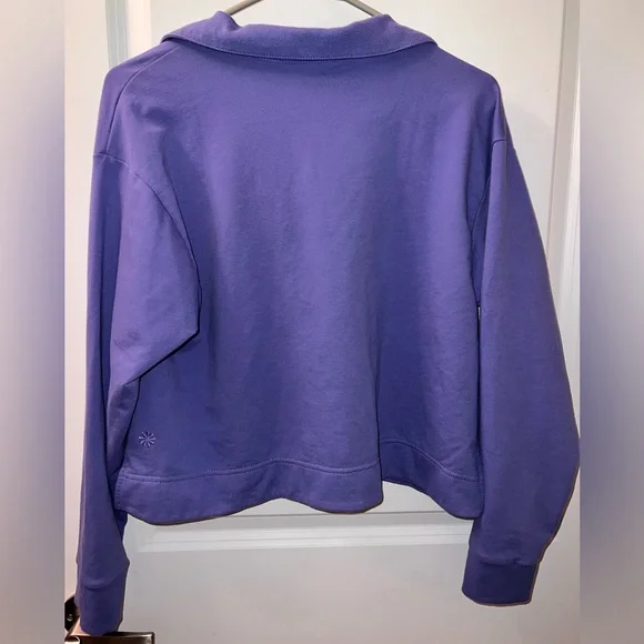 Periwinkle Athleta Cropped Pullover - Picture 2 of 3